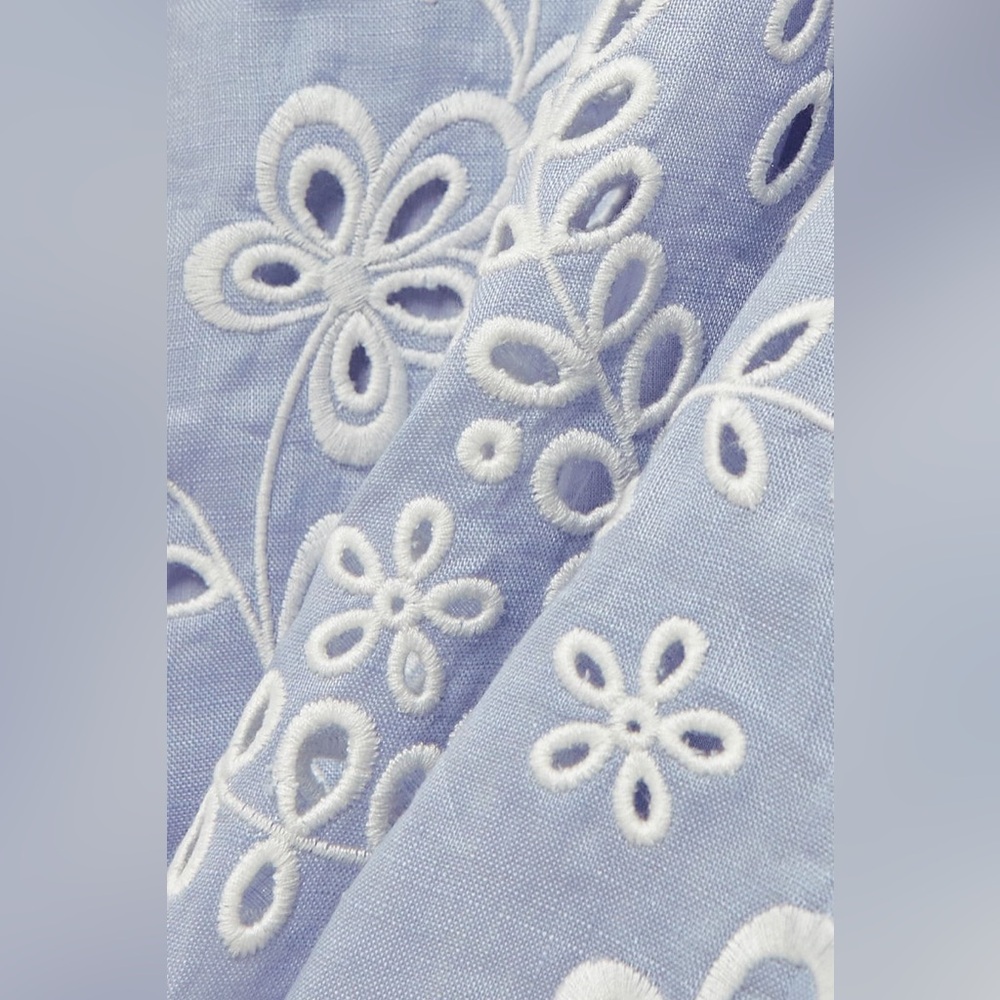 ZIMMERMANN Clover Cropped Broderie Anglaise Linen Jumpsuit size 0P - Picture 4 of 12